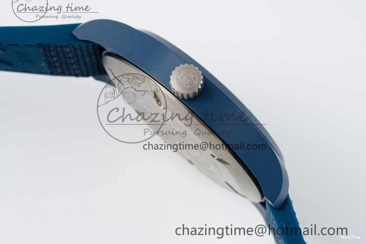 MIROTIME 0209 Mark XVIII IW328101 Blue Ceramic M+F 1:1 Best Edition Blue Dial on Blue Nylon Strap A Efficient 7066